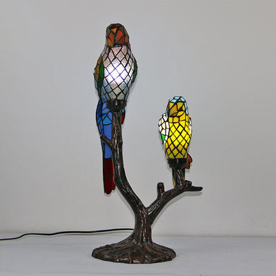 Tiffany Creative Bird Branch Design 2-Light Table Lamp