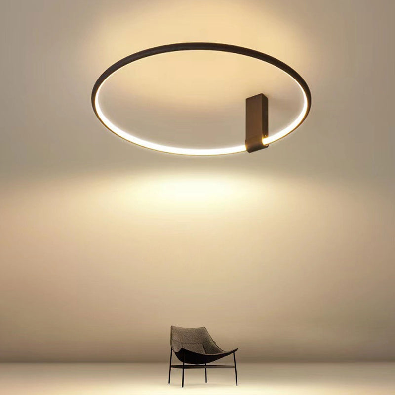 Modern Minimalist Round Aluminum LED Flush Mount Ceiling Light