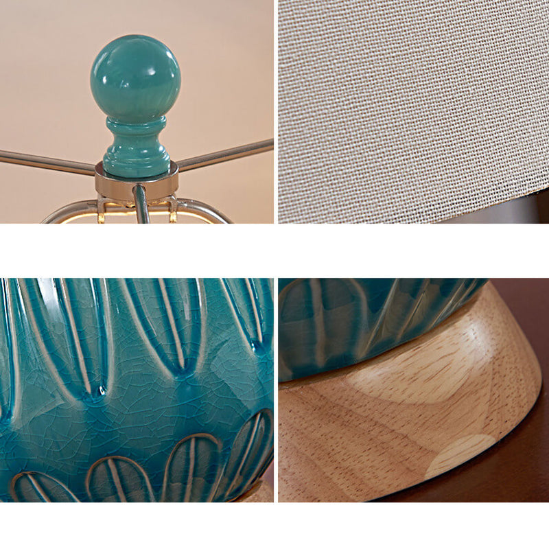 Lampe de Table en Céramique Moderne Minimaliste de Luxe Léger à 1 Lumière 