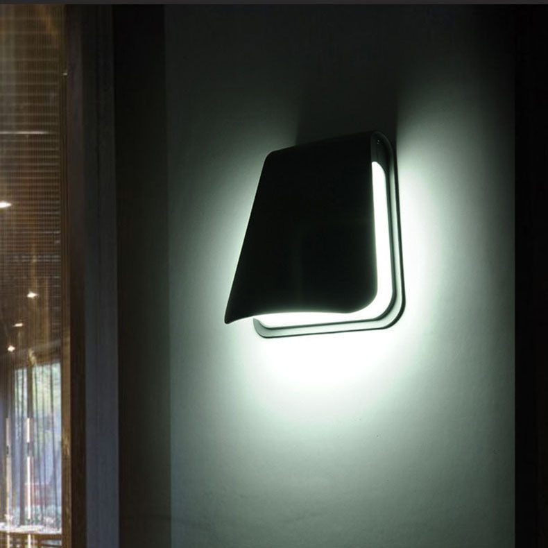 Moderne, minimalistische LED-Wandleuchte aus einfarbigem Druckguss-Aluminium 