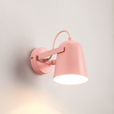 Nordic Macaron  Iron Cylinder Dome 1-Light Wall Sconce Lamp