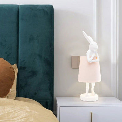 Nordic Apron Rabbit Resin 1-Light Table Lamp