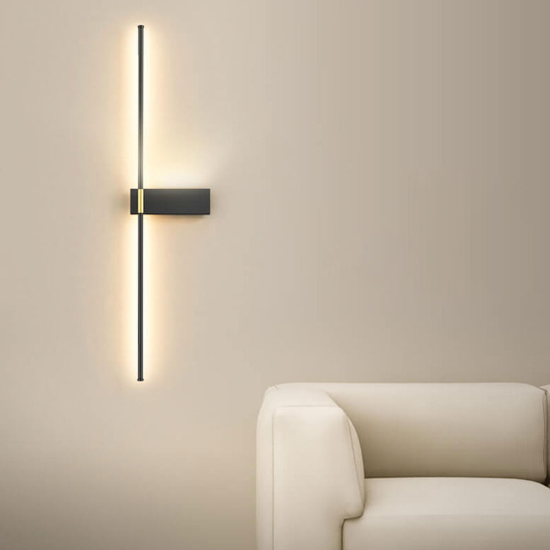 Moderne minimalistische lange Linie LED-Wandleuchte aus Eisen-Acryl