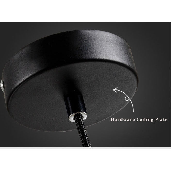 Contemporary Industrial Round Resin 1-Light Pendant Light For Bedroom