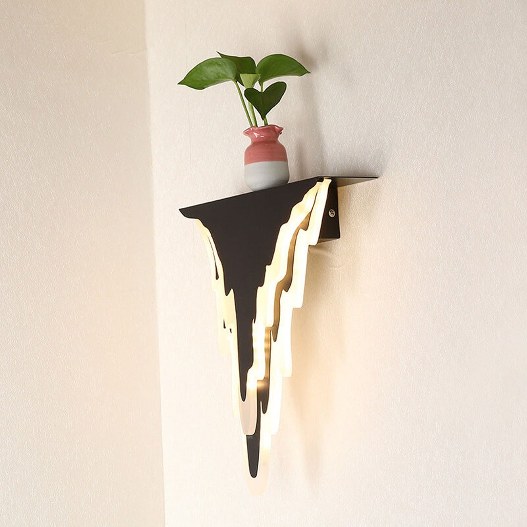 Lámpara de pared interior de acrílico de forma irregular de arte de hierro nórdico 