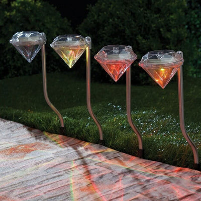Solar Diamond Bend LED Outdoor Garden Decorative Path Light