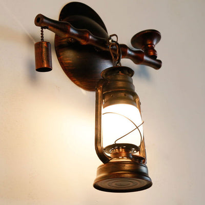 Vintage Pipe Kerosene Iron Antique Wall Sconce Lamp