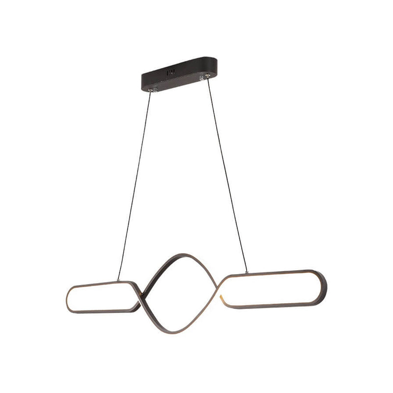 Modern Simple Line Staggered Spiral Design LED Chandelier