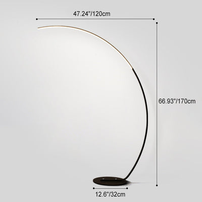 Nordic Modern Minimalist Fishing Rod Hardware Aluminum Acrylic LED Standing Floor Lamp