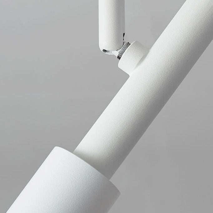 Moderner minimalistischer drehbarer LED-Deckenstrahler aus Eisen und Aluminium zur halbflachen Deckenmontage für das Wohnzimmer 