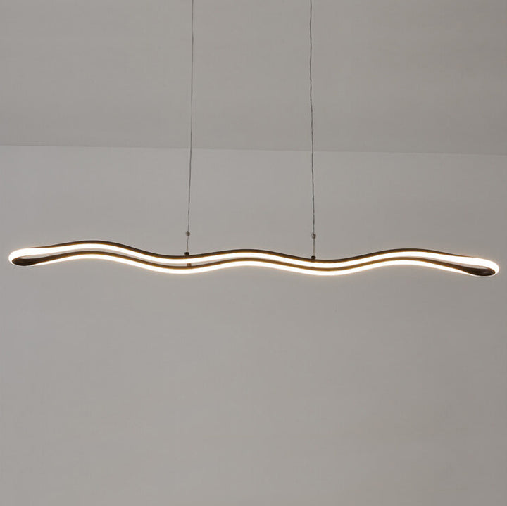 Nordic Minimalist Curve Bar Aluminum LED Chandelier