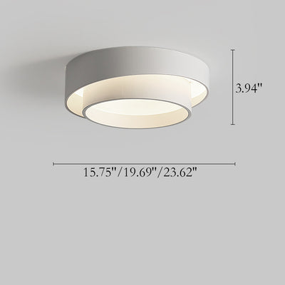 Modern Minimalist Overlapping Round LED Flush Mount Ceiling Light