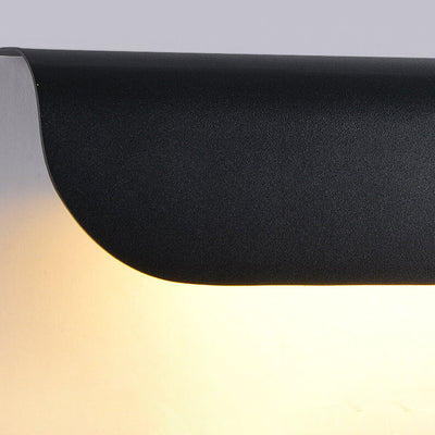مصباح حائط خارجي مقاوم للماء LED على شكل منحني حديث 