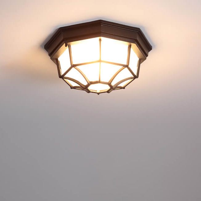 Vintage Industrielle Aluminium Symmetrisches Design 1-Licht Deckenleuchte 
