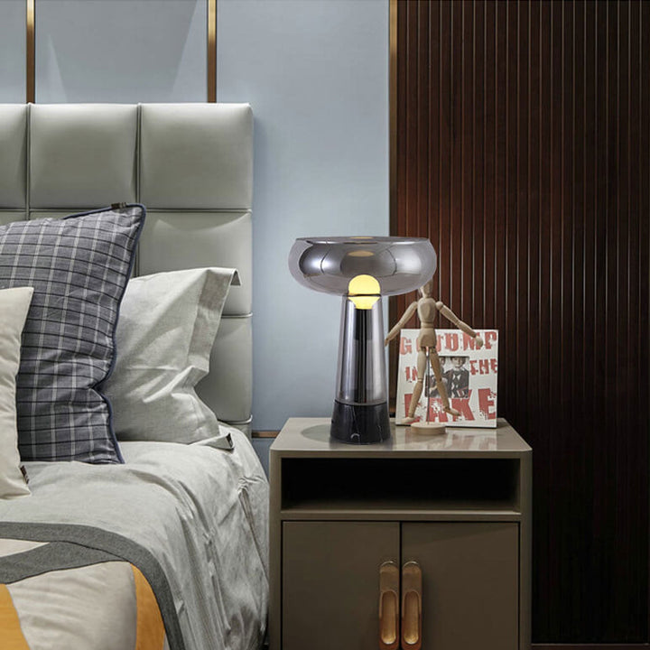 Lampe de table LED en marbre et verre créatif simple 