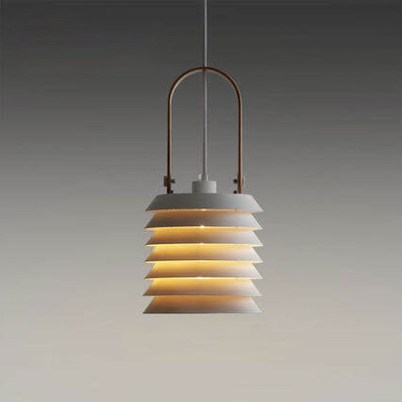 Minimalist Japanese Portable Lantern Design 1-Light Pendant Light