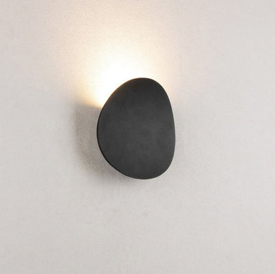 Applique murale minimaliste ronde à 1 lumière LED pour intérieur et extérieur 