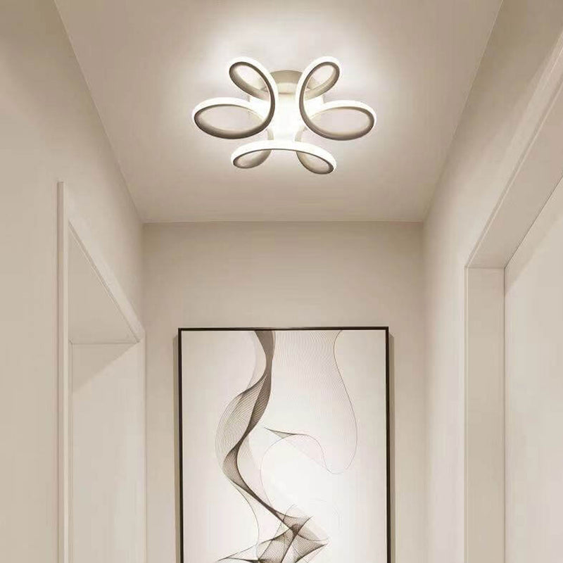 Modern Creative Curve Flower Shape LED Flush Mount Ceiling Light