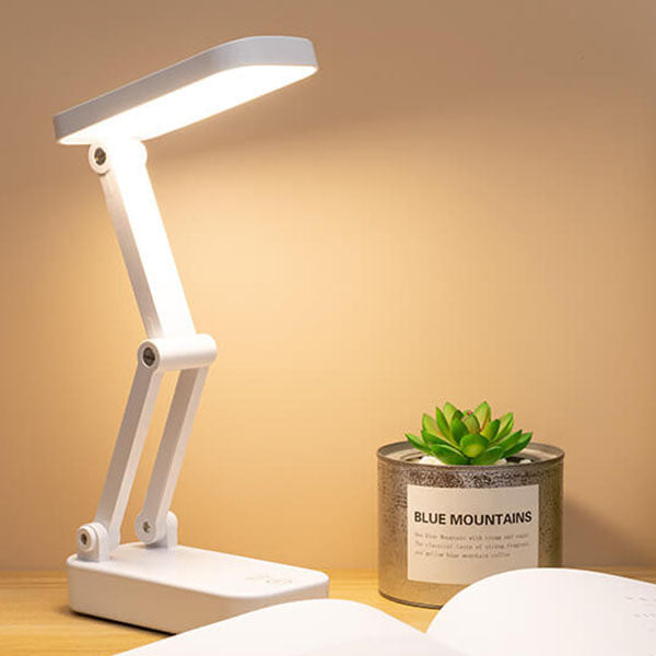 Lámpara de escritorio LED de protección ocular, plegable, solar simple y con atenuación infinita 