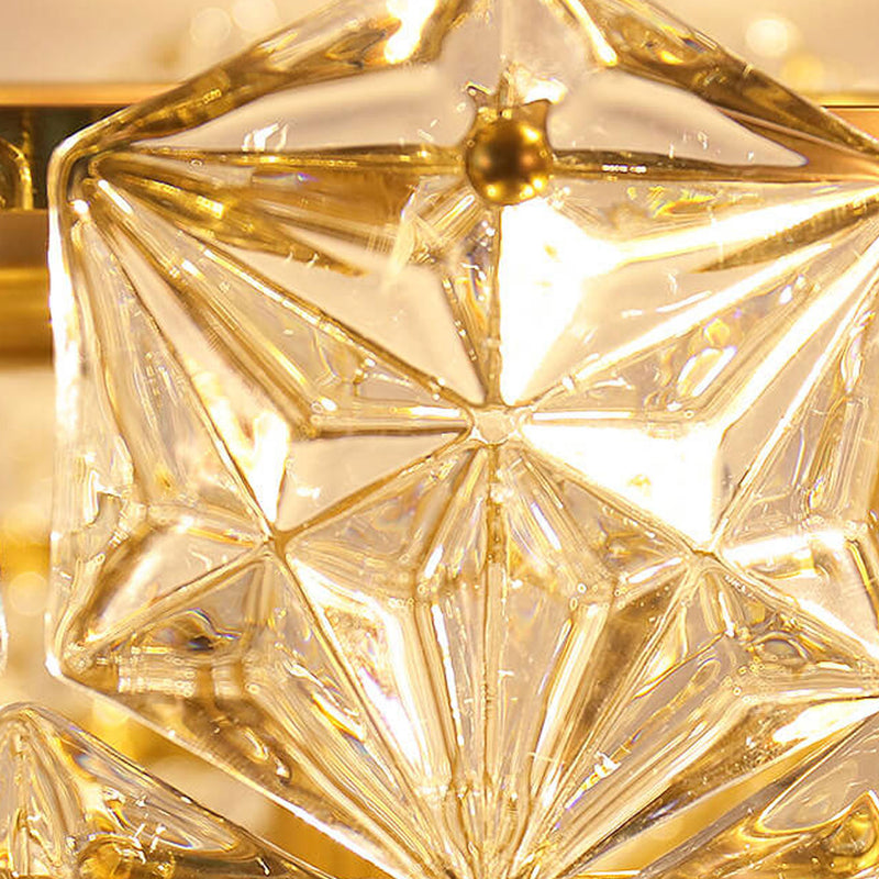 Nordic Light Luxury Wrought Iron Crystal 3/6/9/12-Light Chandelier
