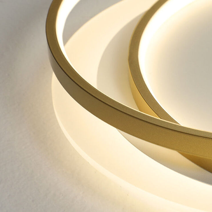 Lumière de plafond encastrée LED en aluminium circulaire de luxe nordique 