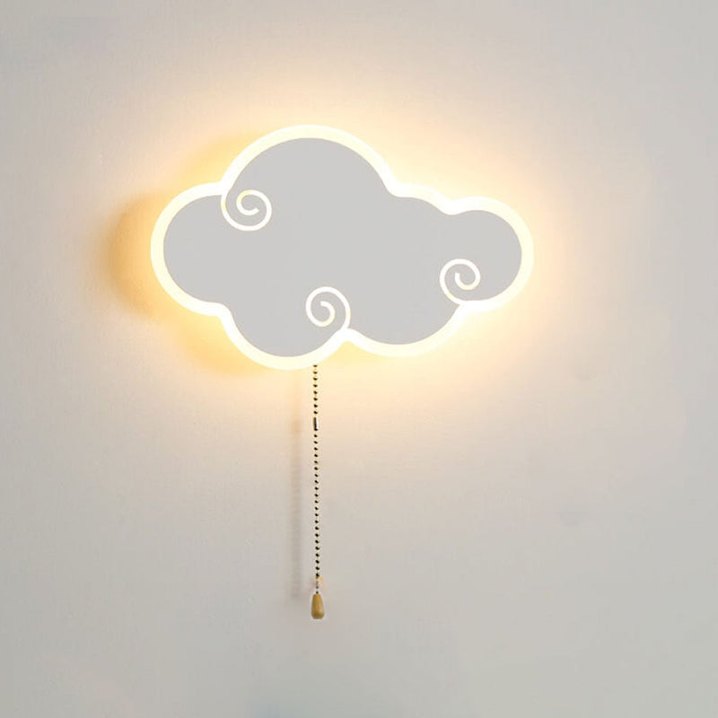 Moderne nordische einfache Wolken-Karikatur-Entwurfs-LED-Wand-Leuchter-Lampe 