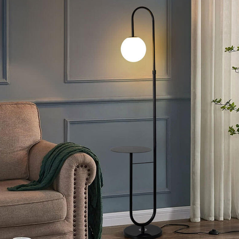 Nordic Minimalist Iron Marble  Table LED Standing Floor Lamp