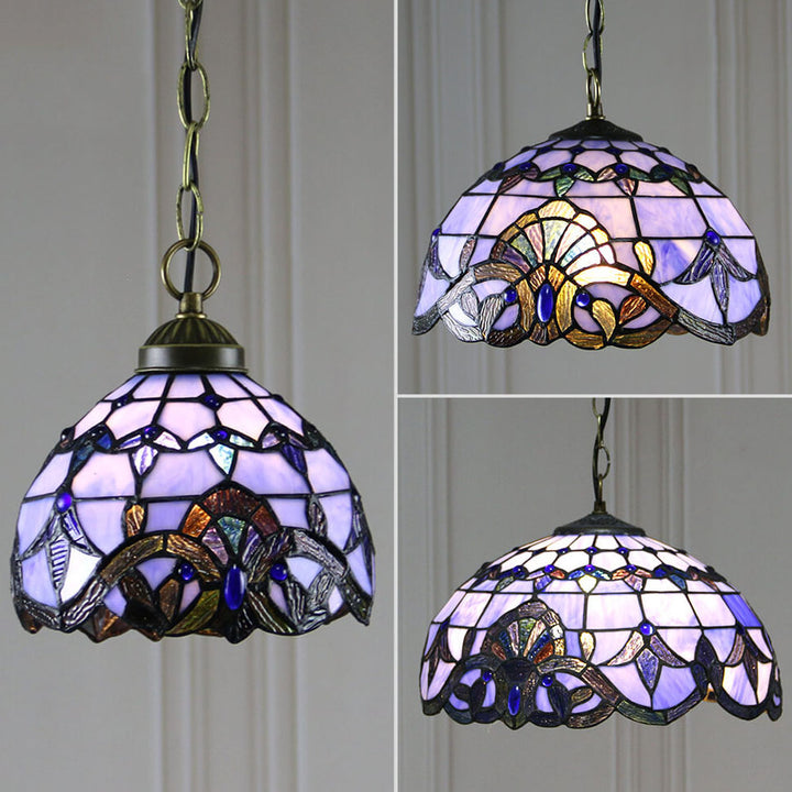 Suspension Vintage Tiffany Européenne à 1 Lumière 