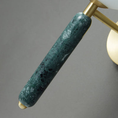 Nordic Ball Shade Marble Straight Arm 1-Light Wall Sconce Lamp
