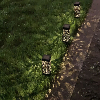 Kreativer hohler quadratischer Säulen-LED-Rasen-Boden-Einsatz-Landschaftslicht im Freien 