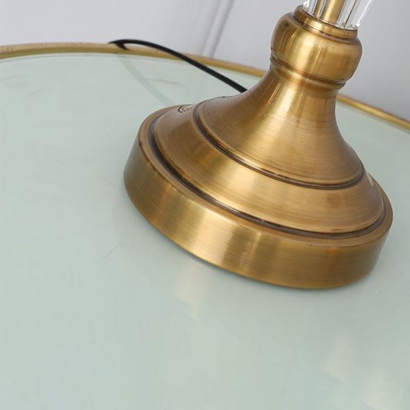 Lampe de table européenne minimaliste en tissu cristal à 1 lumière 