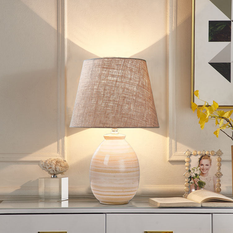 Modern Vintage Minimal Ceramic Hardware 1-Light Table Lamp