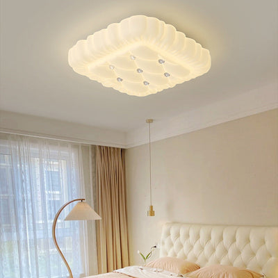 Modern Simplicity PE Pillow Shape LED Flush Mount Ceiling Light For Living Room