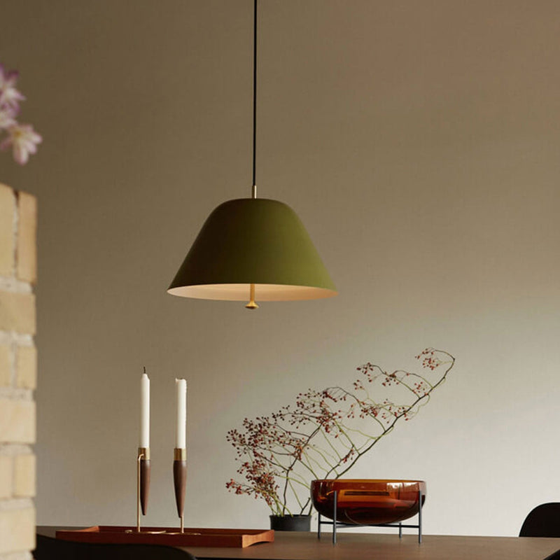 Danish Minimalist Cone Iron Acrylic 1-Light Pendant Light