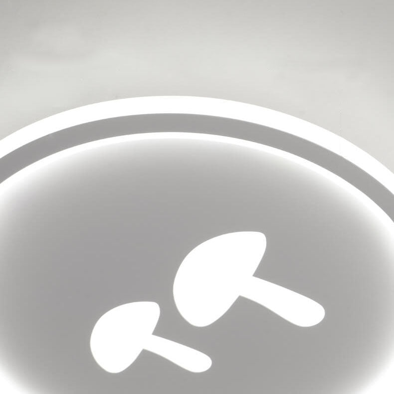 Lampe LED à montage encastré, abat-jour rond moderne en acrylique, motif champignon 