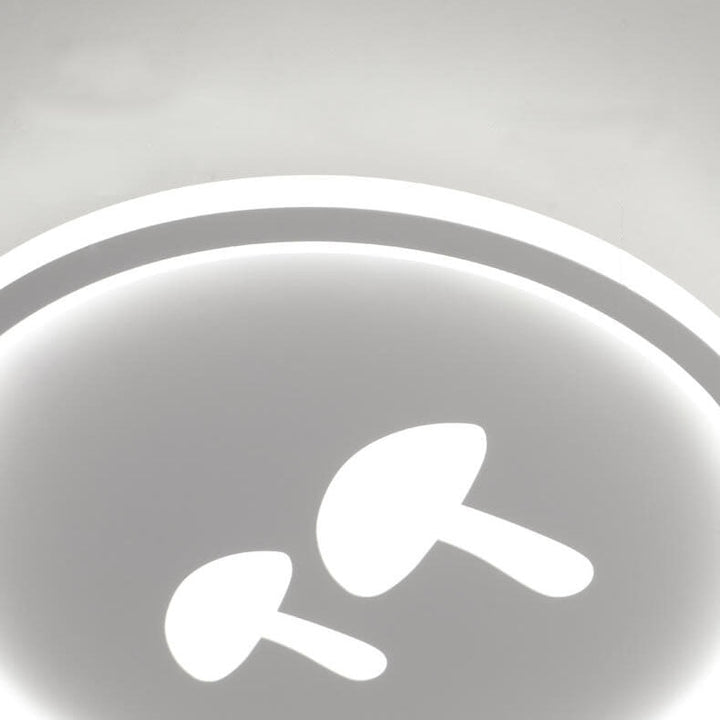 Lampe LED à montage encastré, abat-jour rond moderne en acrylique, motif champignon 