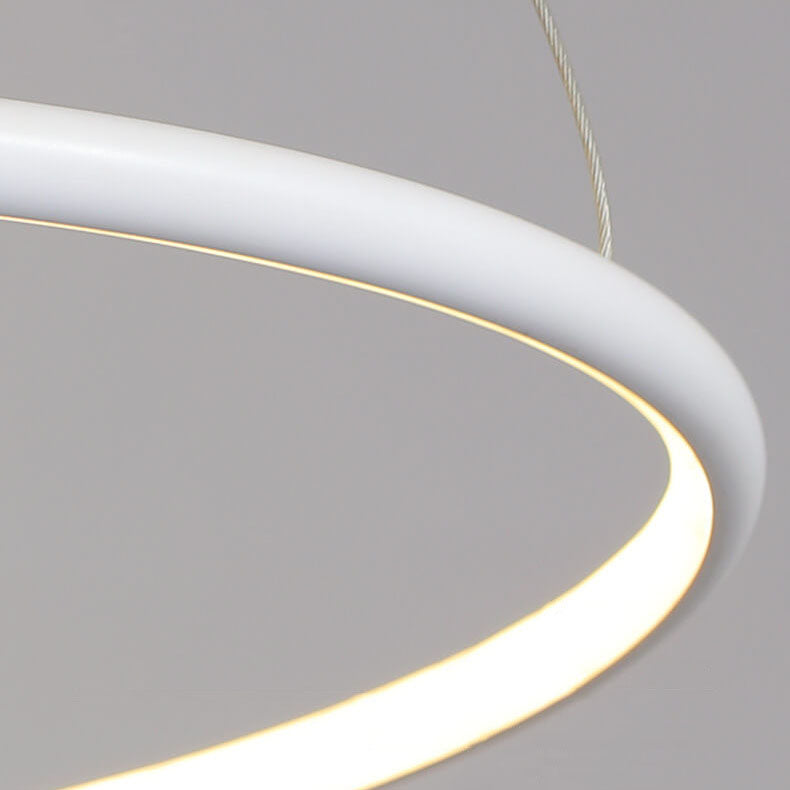 Moderner minimalistischer runder LED-Kronleuchter aus Eisen 