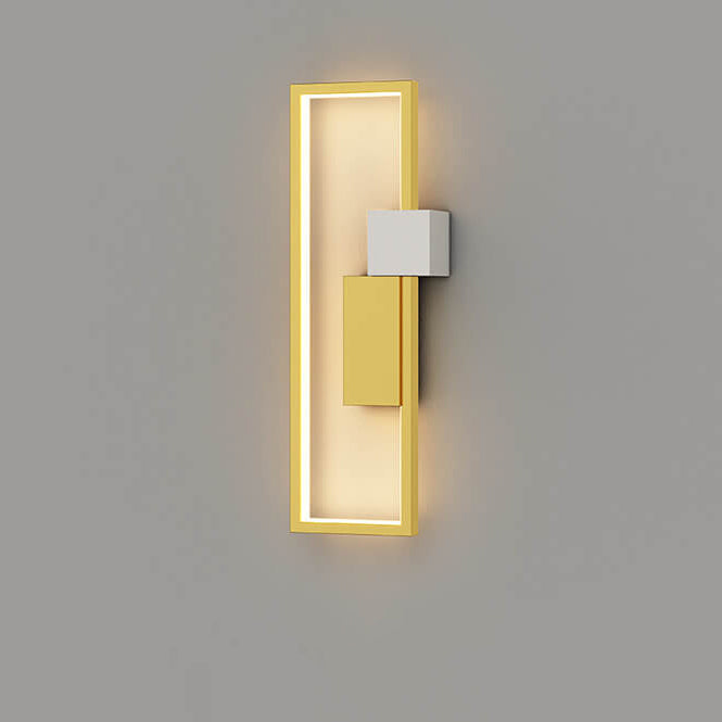 Minimalist Creative Square Frame Iron Silicone LED Wall Sconce Lamp