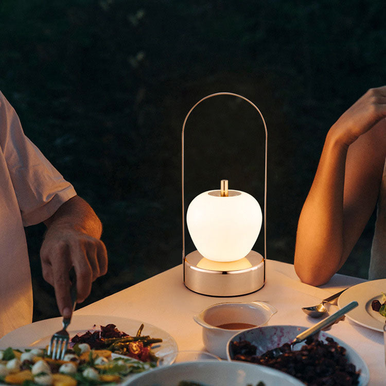 Creative Vintage Apple Shape Portable Rechargeable LED Table Lamp