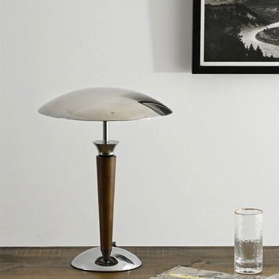 Japanese Minimalist Solid Wood Hardware 1-Light Table Lamp
