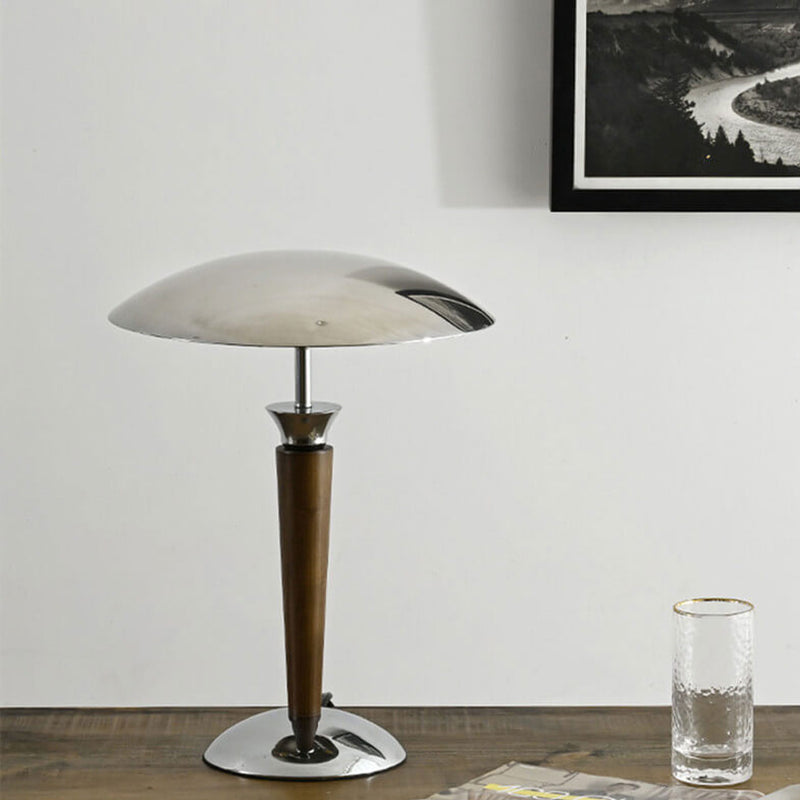 Lampe de table à 1 lumière minimaliste japonaise en bois massif 