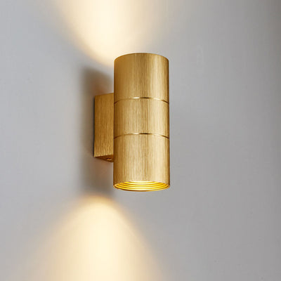 Modern Creative Cylindrical Brushed Aluminum LED Wall Sconce Lamp