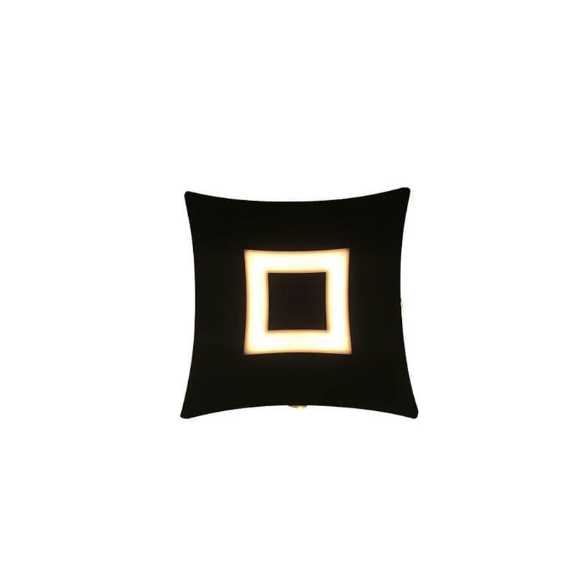 Lampe murale LED extérieure lumineuse carrée moderne et créative pour jardin 