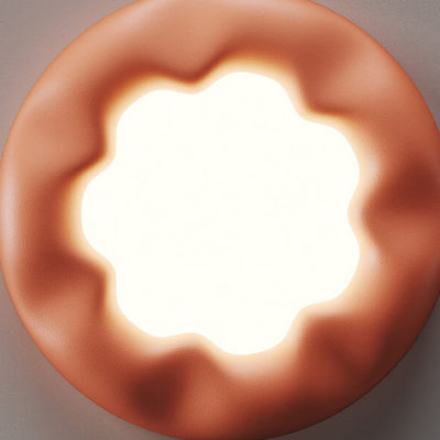 Modern Cream Flower Design Resin Acrylic LED Flush Mount Ceiling Light