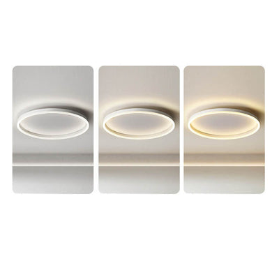 Nordic Minimalist Circle Ring Iron Acrylic LED Flush Mount Ceiling Light