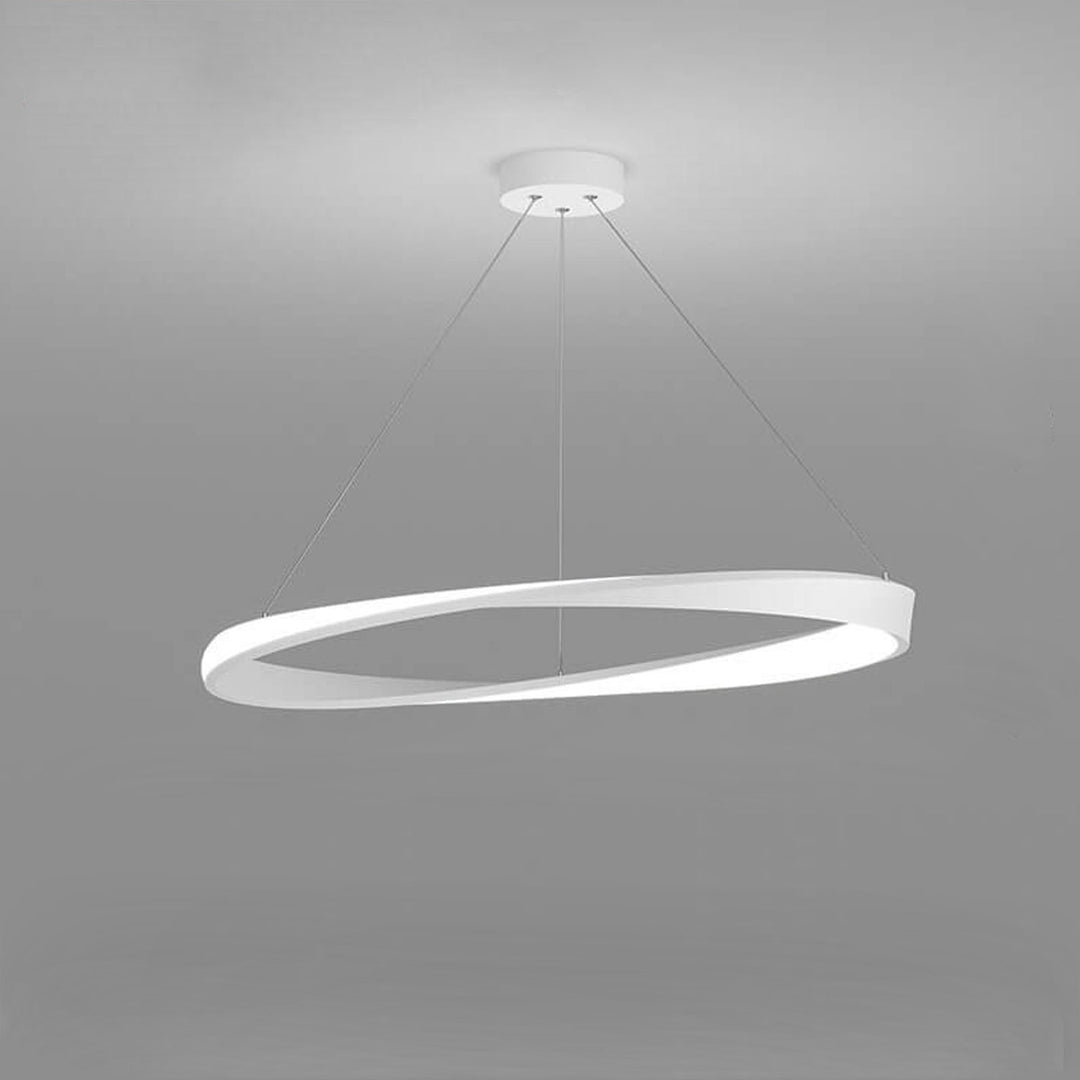 Lámpara colgante LED redonda de aluminio de lujo nórdico 