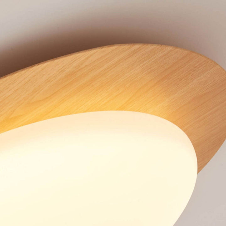 Nordic Eisen Holzmaserung Kiesel LED Deckenleuchte mit bündigem Abschluss 
