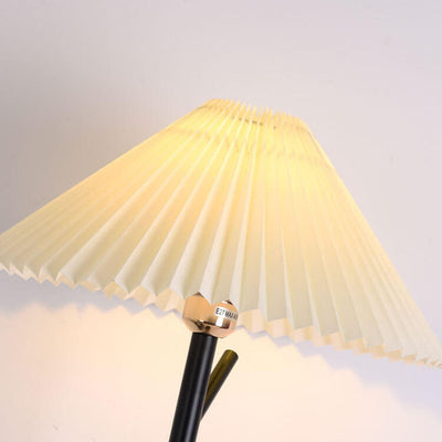 Nordische minimalistische plissierte Lampenschirm-Baum-Zweig-Stehlampe mit 1 Licht