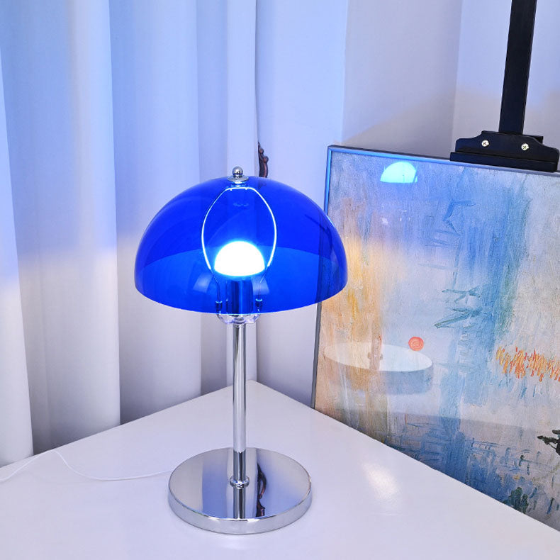 Lampe de table USB à LED en acrylique transparent en forme de dôme vintage nordique 