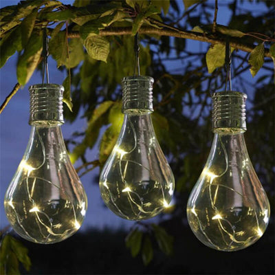 Creative Color Bulbs Plastic Solar LED Outdoor Hanging Light